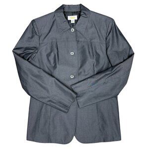 Women's TALBOTS Button-Down Blazer Jacket Gray-‎ Size 10